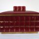 Art Deco box in burgundy ceramic art Poët Laval
