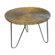 Rattan and metal coffee table