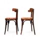 2 chaises bistrot avec galettes en velours