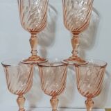 5 art deco wine glasses model "Rosaline"