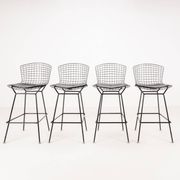 Set of 4 barstools by Harry Bertoia for Knoll, 1980