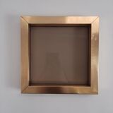 Vintage brass empty/centerpiece with engraved signature by Romeo Rega