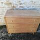 Vintage raw oak chest of drawers