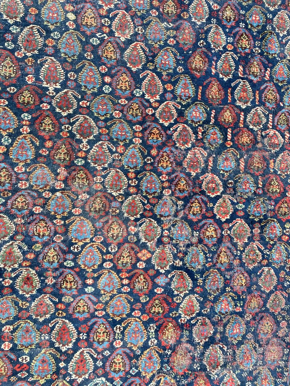 Pretty old Persian carpet of ghashghai handmade 177x328 cm
