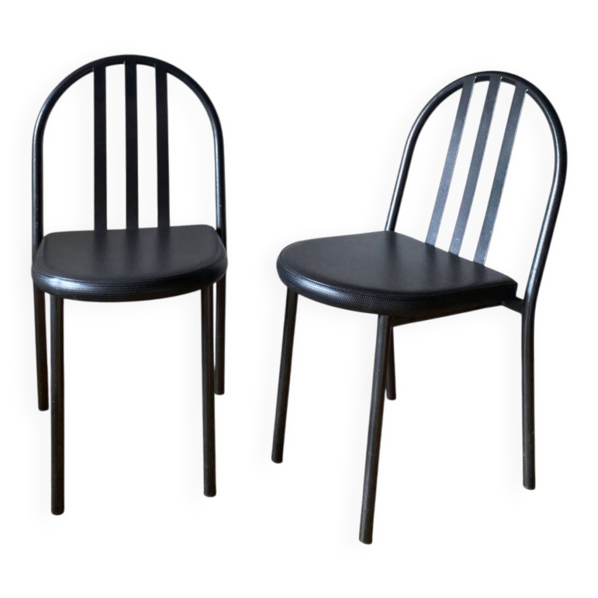 Chaises métal et skai Mallet Stevens