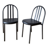 Chaises métal et skai Mallet Stevens