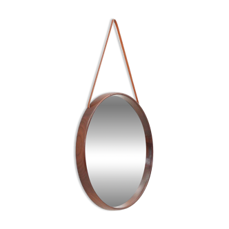Teak wall mirror by Uno and Östen Kristiansson for Luxus, 1960s