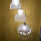 Suspension cascade 3 globes en verre transparent vintage