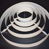 Satin white lacquered metal hanging from the 1960s