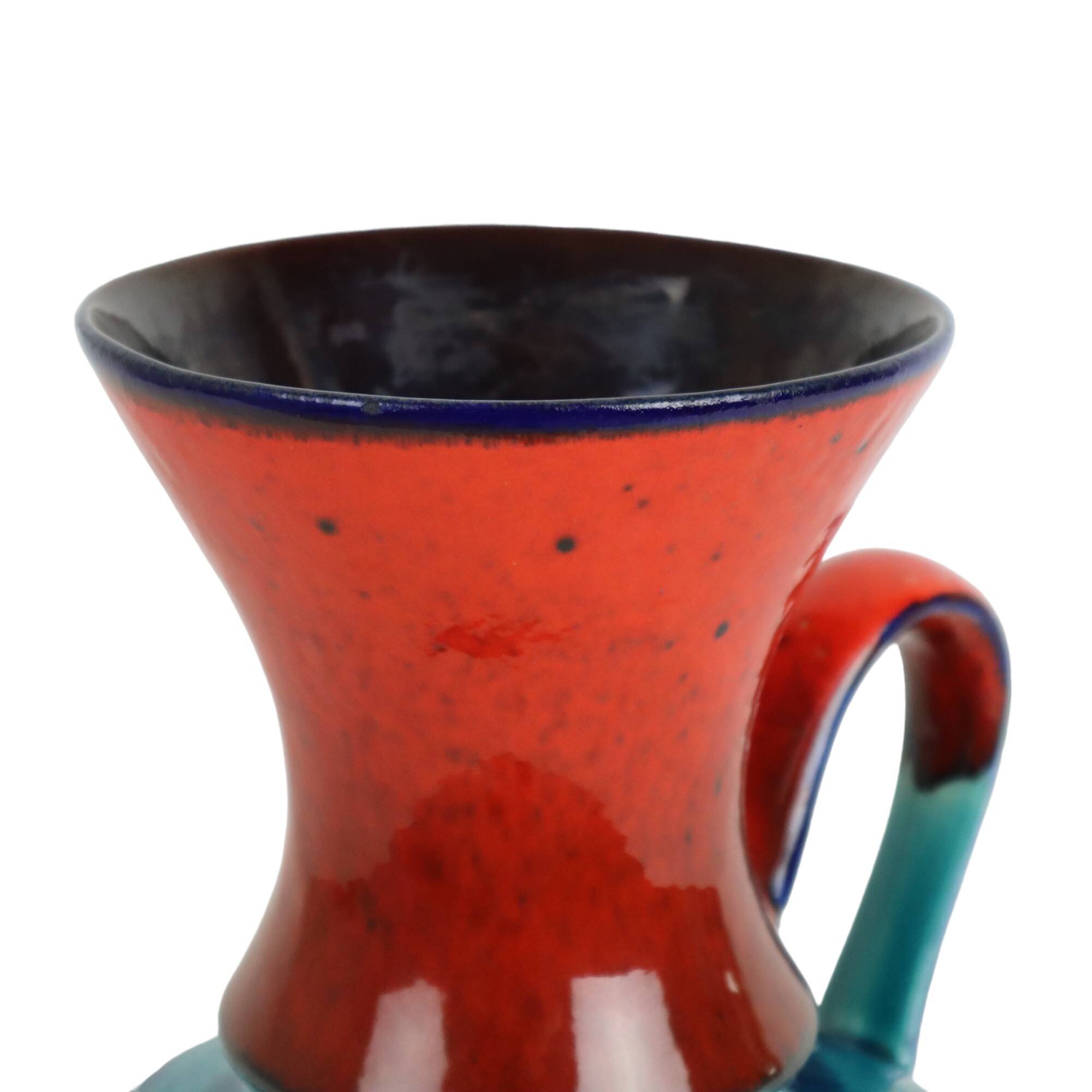 Rare Bay Vase Blue Red West Germany Vintage 79-25