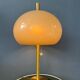 Large vintage brass mushroom space age table lamp