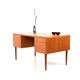 Mid Century Modern Danish Desk with Brass Handles