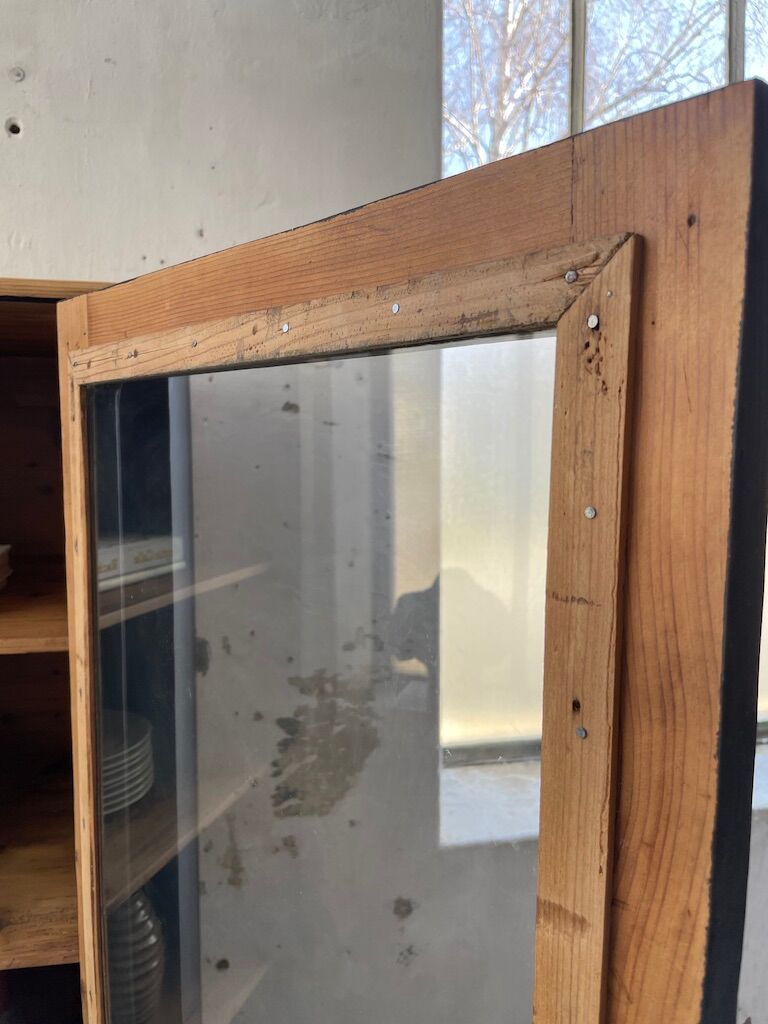 Old black storage window