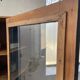 Old black storage window