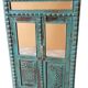 Burmese teak cabinet with original blue patina