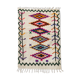 Moroccan Berber carpet azilal ecru with colorful patterns 172x105cm