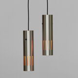 Pair of hanging lamps "Trombone" by Jo Hammerborg for Fog & Mørup