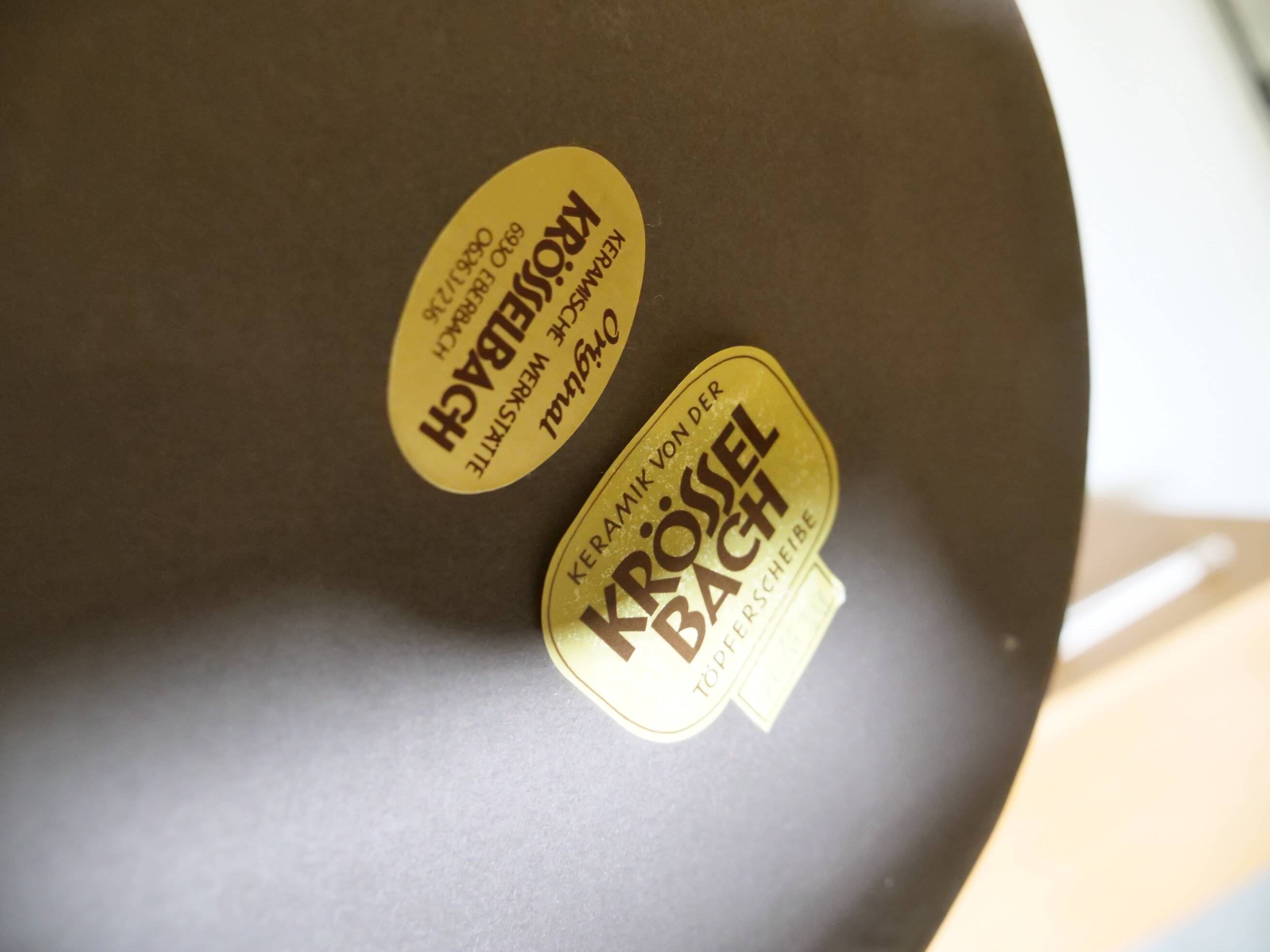 Design Studio Ceramic Lamp and Vase by Krösselbach, Set of 2, 1970s