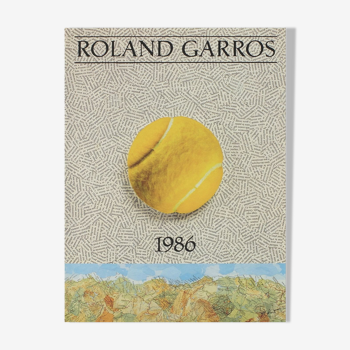 Affiche Roland-Garros 1986 par jiří kolář