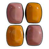 4 vintage ceramic bowls with free-form design