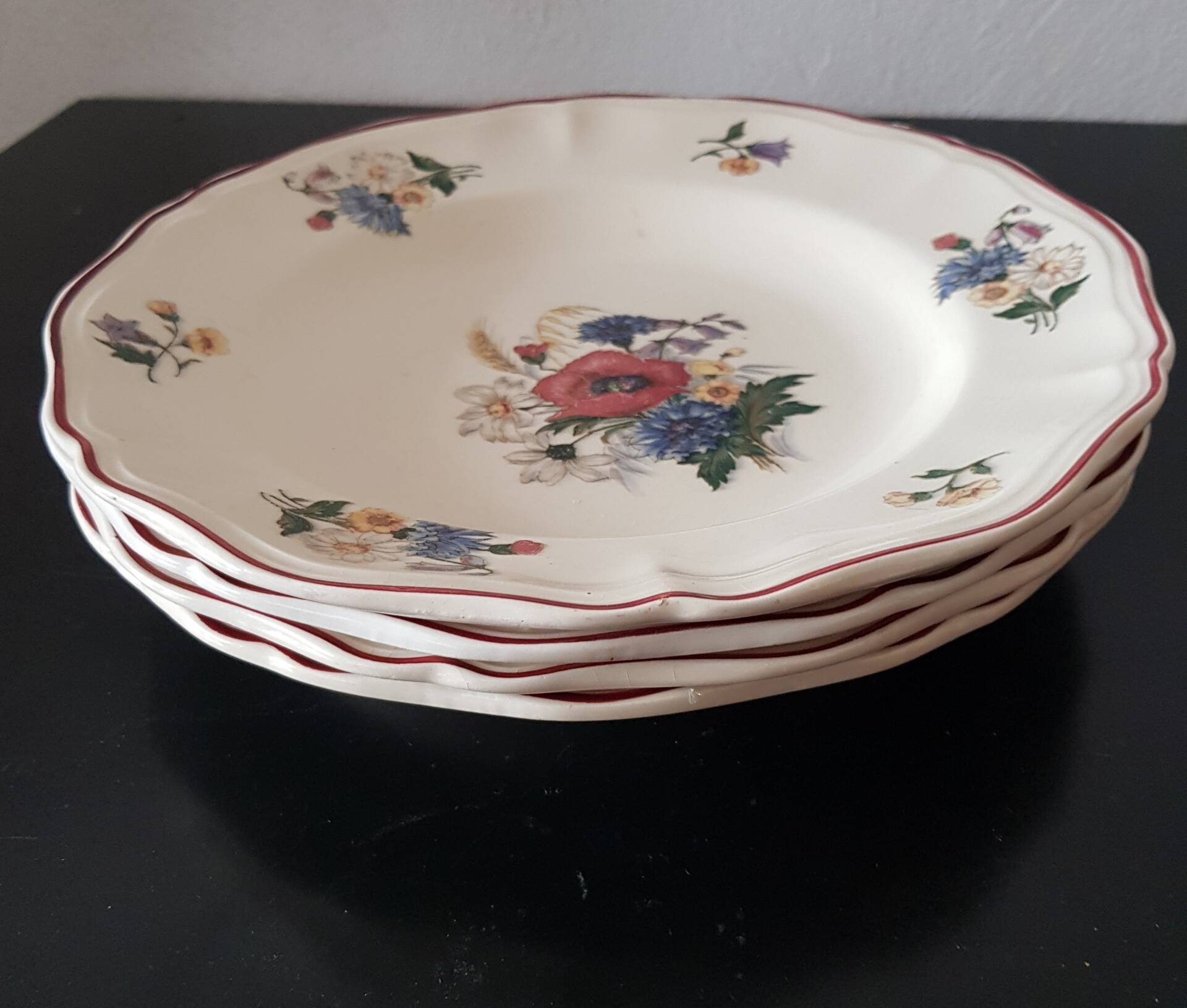 Set of 4 deep plates Sarreguemines Agreste