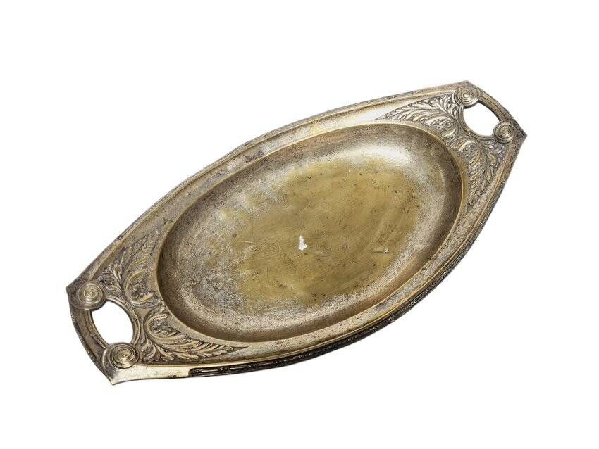 Art Nouveau glass plate from the Austro-Hungarian Empire, 1900s.