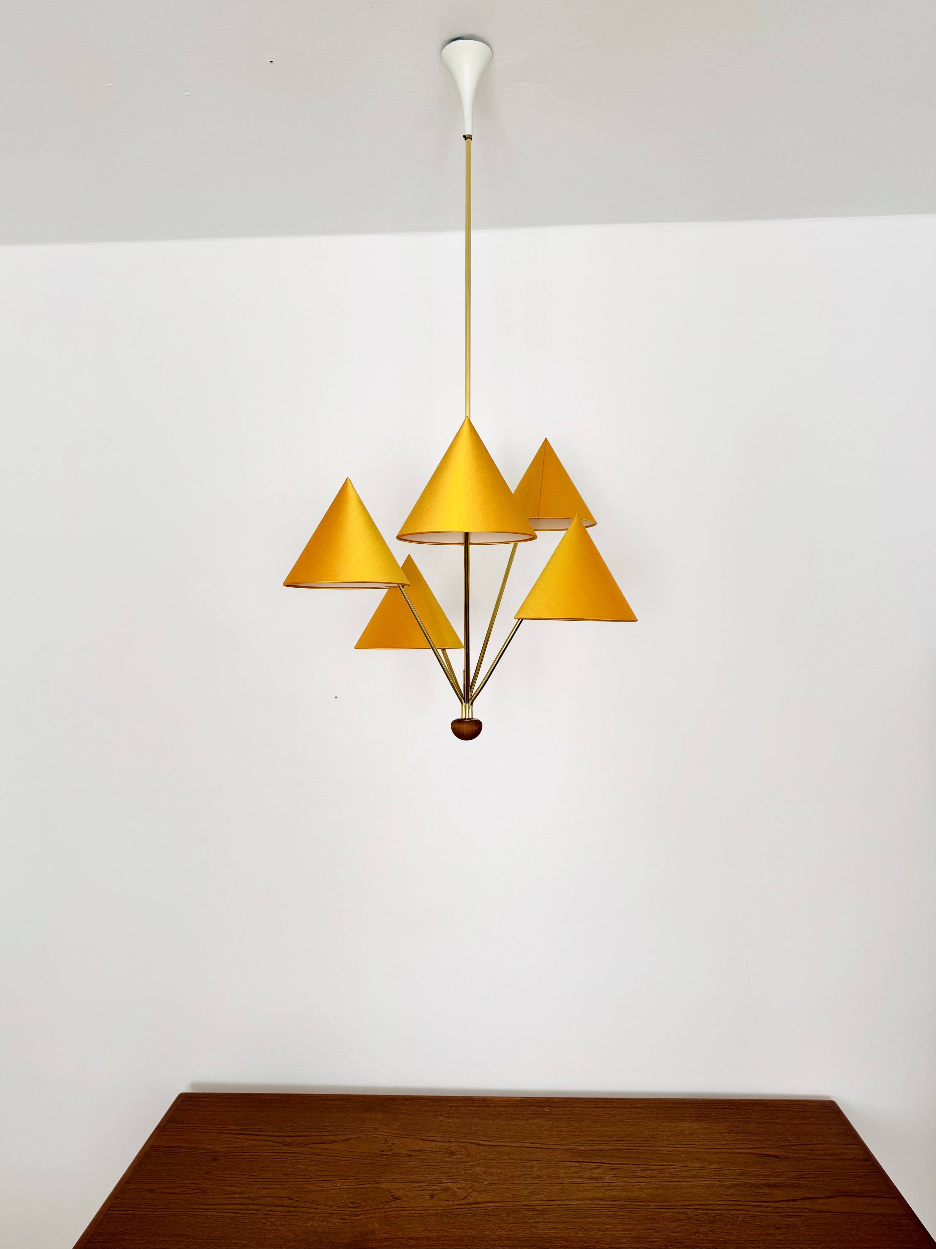 Beautiful Brass Chandelier by Rupert Nikoll