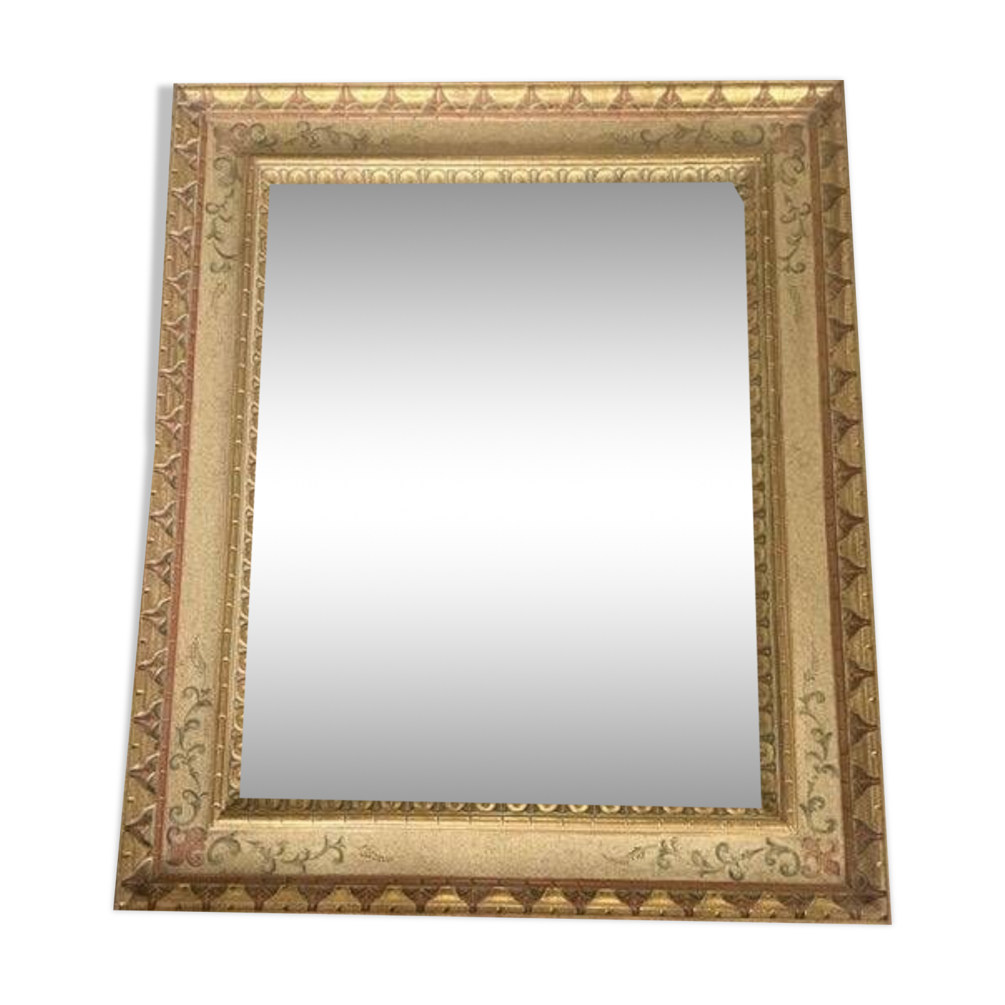 Venetian mirror in solid linden wood, hand-decorated