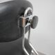 Adjustable chrome office chair on wheels, Czechoslovakia, 1980s