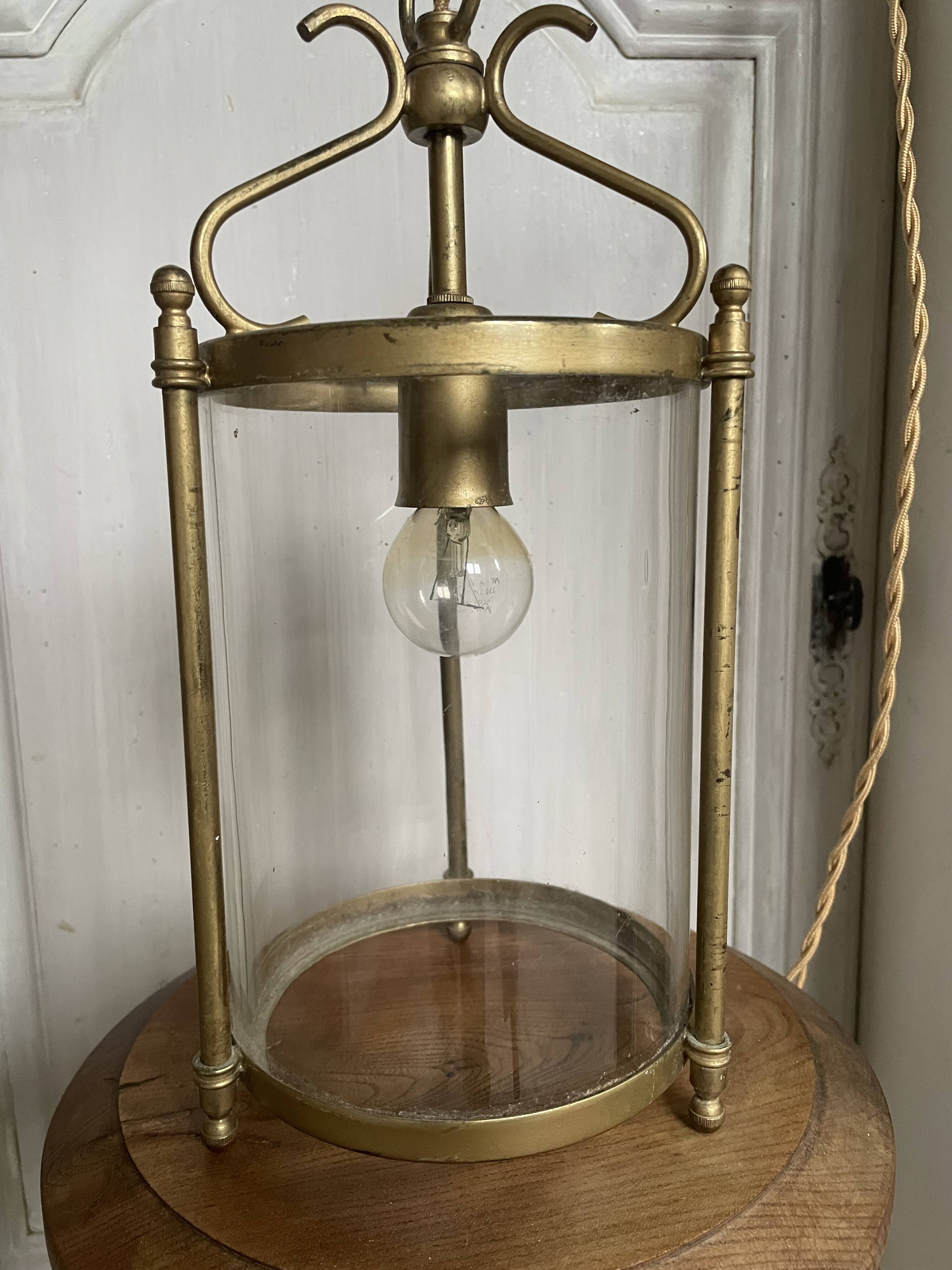 Brass hanging lamp