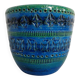 Italian Rimini Blue Ceramic Cachepot by Aldo Londi for Bitossi, 1960s