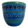 Italian Rimini Blue Ceramic Cachepot by Aldo Londi for Bitossi, 1960s