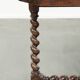 Antique English walnut side/center table with turned legs from around 1680