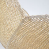Vintage wicker flower pendant lamp