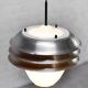 Italian table lamp in metal and opal glass, 1960s