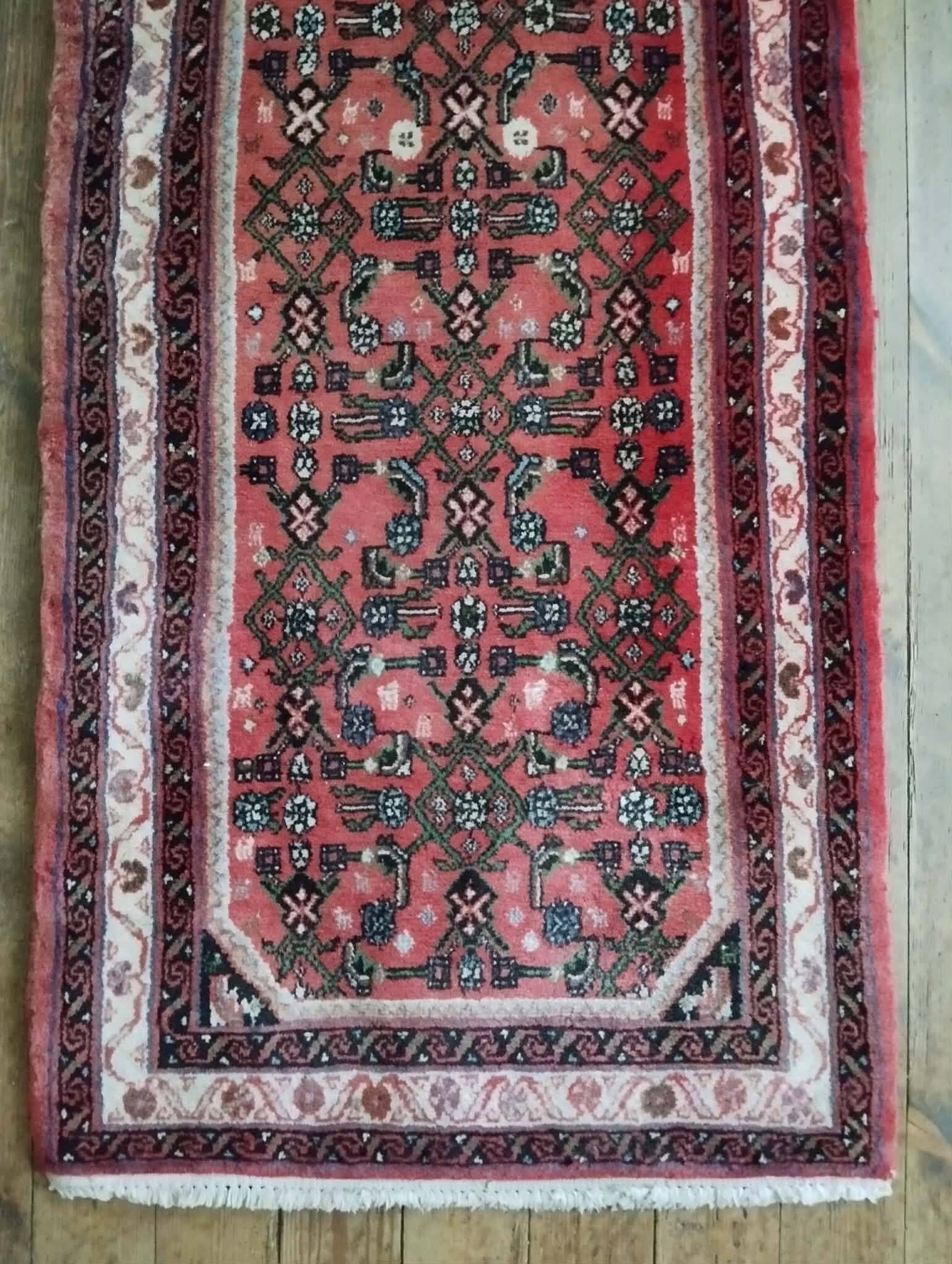 Tapis de couloir Hamadan fait main 200x79cm