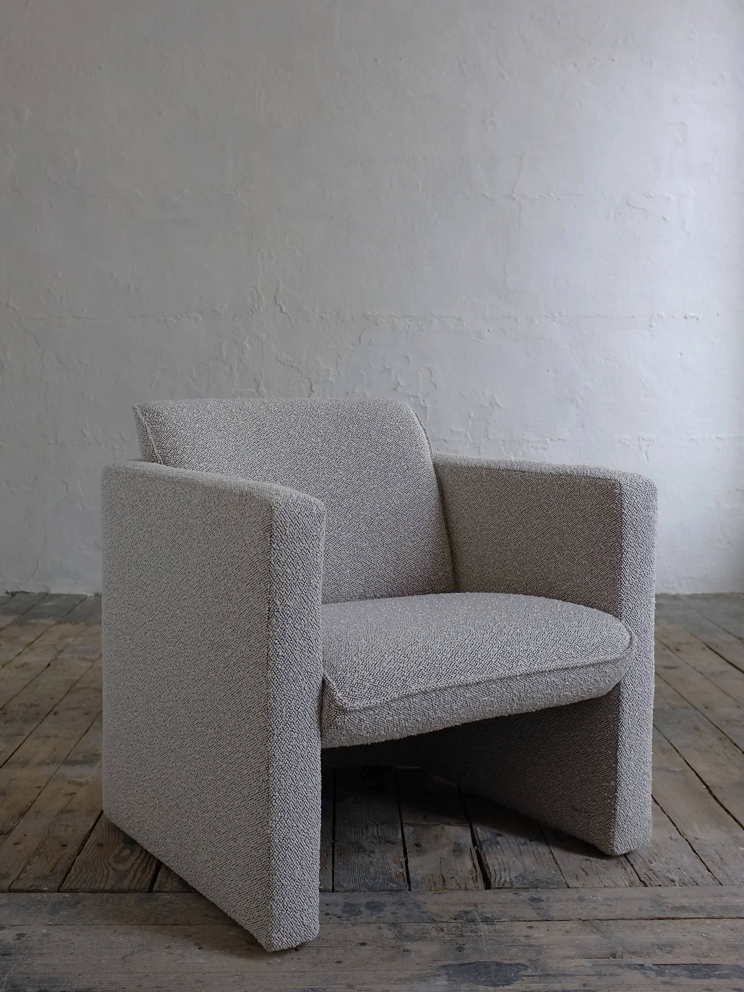 Fauteuil lounge Gray Dedar en bouclette | Années 1990
