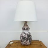 Openwork ceramic lamp, vine leaves, 1960s