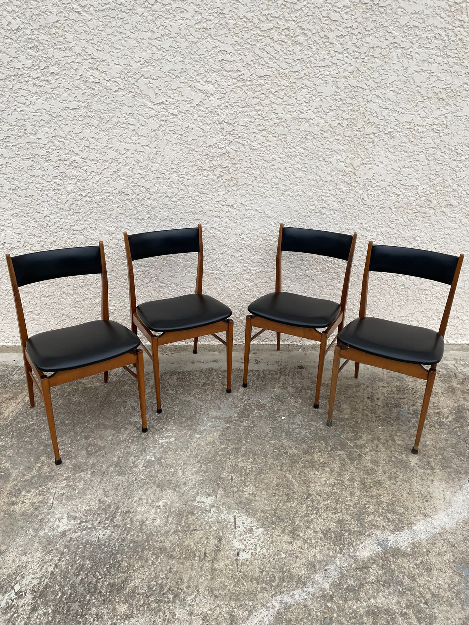 4 Danish teak chairs