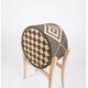 Commode cylindrique Art Déco bois de hêtre, Marqueterie Arlequin, 6 tiroirs
