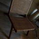 Rattan and wood chair