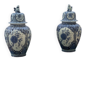 Paire de potiches delft