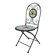 Chaise de jardin pliante fer forgé et mosaïque