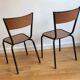 Paire de chaises tubulaire et formica