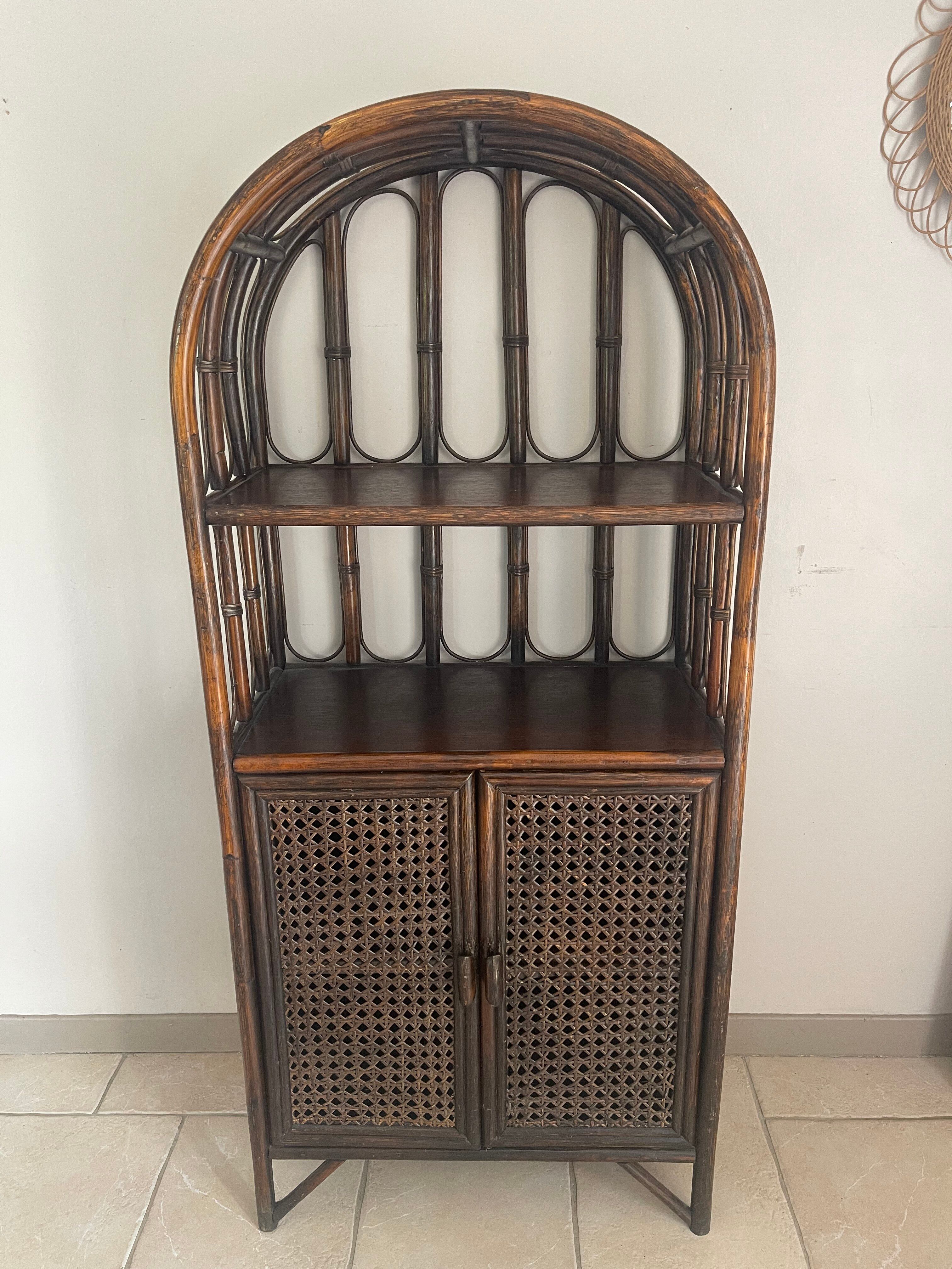 Rattan buffet/library