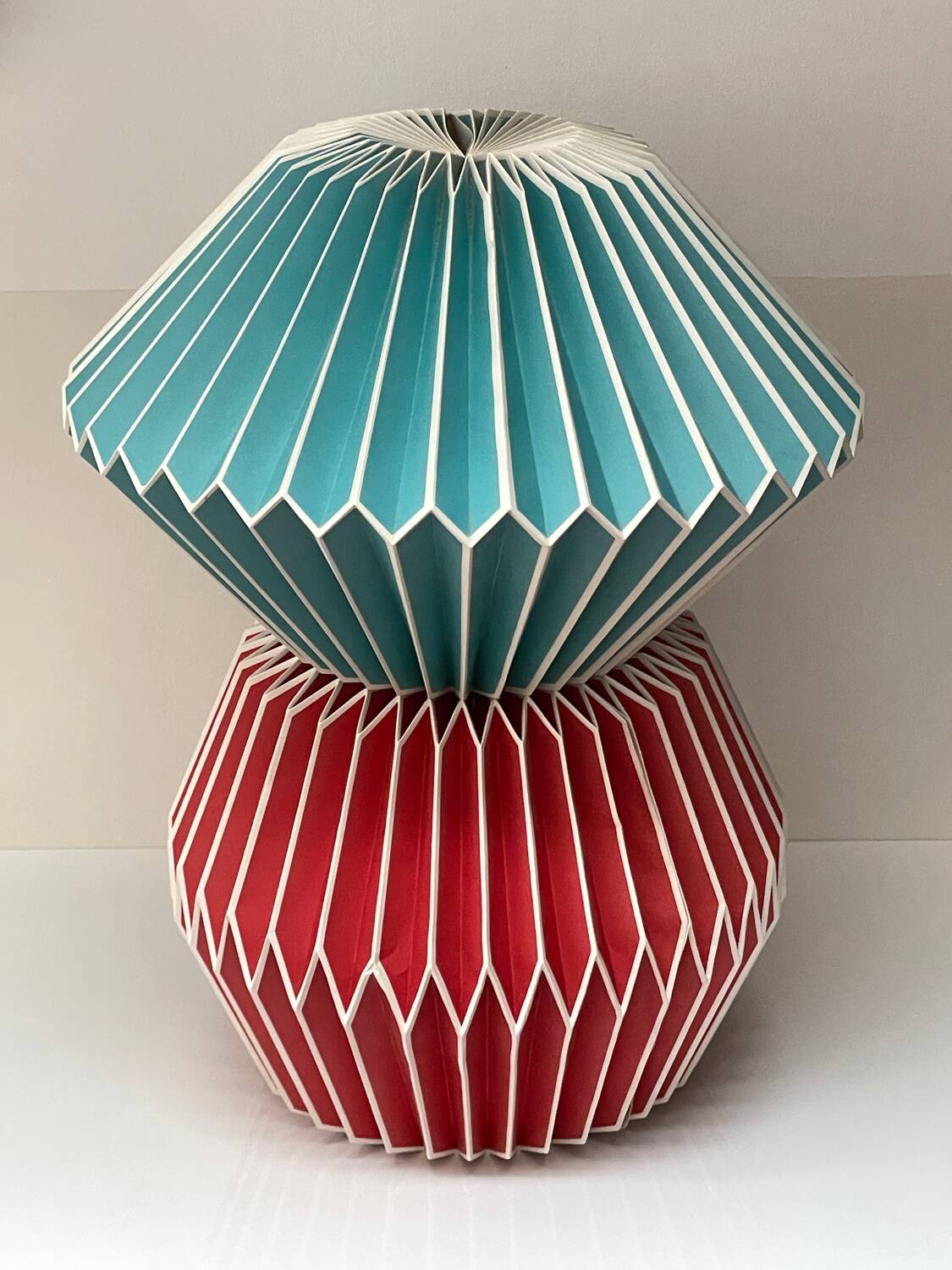 • Set of 2 vintage paper origami pendants