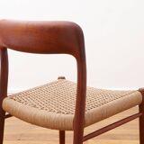Chaise - Niels Otto Møller - modèle 75 - Corde danoise refaite - Restaurée