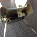 Double fire wall lamp in brass and glass cornet years 50/60