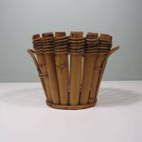 French bamboo pot/planter 1950-1960