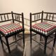 Wooden corner chairs